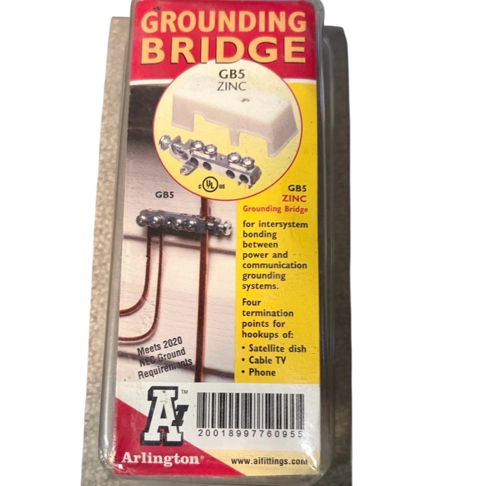 Arlington GB5 Zinc Grounding Bridge GB5 NWT